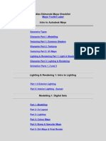 Maya Toolkit Checklist