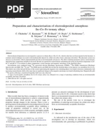 Preparation and Characterisation of Electrodeposited Amorph