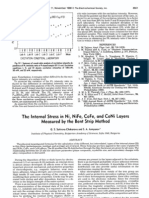 The Internal Stress in Ni, NiFe, CoFe, and CoNi Layers Meas