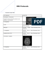 MRI Protocols