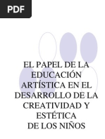 El Papel de La Educación Artística en El