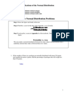 Applications of Normal Distribution