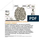 Funciones de Los Hemisferios Cerebrales Izquierdo y Derecho