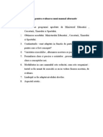 Criterii Pentru Evaluarea Unui Manual Alternativ