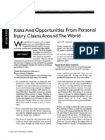 "Risks and Opportunities From Personal Injury Claims Around The World" (Corporate Counsel, May 2005)