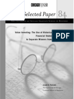 Piotroski Original PaperValue Investing: The Use of Historical Financial Statement Information To Separate Winners From Losers