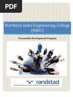 Randstad India Soft Skills Training Proposal For The NIEC-Delhi As On 24th December 2012