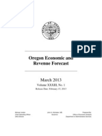 Oregon Economic and Revenue Forecast March 2013