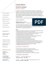 General Manager CV Template