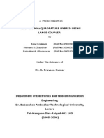 200 - 450 MHZ Quadrature Hybrid Using Lange Coupler - Report