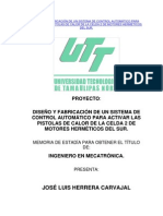 Diseño y Fabricación de Un Sistema de Control Automático para Activar Las Pistolas de Calor de La Celda 2 de Motores Herméticos Del Sur