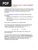 Clausius Inequality and Entropy