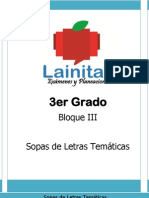 3er Grado - Bloque 3 - Sopa de Letras