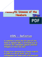 Hemolytic Disease of The Newborn