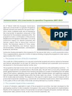 Regional Policy: 'Romania-Serbia' IPA Cross-Border Co-Operation Programme 2007-2013