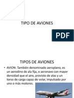 Tipo de Aviones