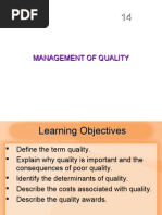 MBA IInd SEM POM Chapter 04 Quality Management