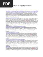 Institutional Setups For Export Promotions: Agricultural and Processed Food Products Export Development Authority (APEDA)