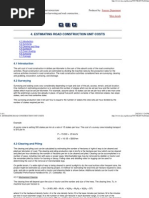 Estimating Road Construction Unit Costs