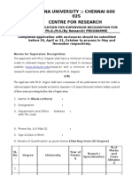 Supervisor Recognition Form