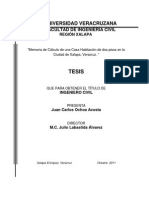 Memoria de Calculo Estructural de Una Casa de Habitación (Tesis)