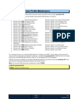 Parameter ID For User Profile Maintenance