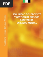 Seguridad Del Paciente y Gestion de Riesgos Sanitarios en Salud Mental