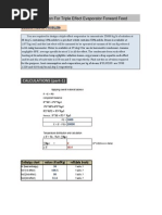 Tripple Effect Evaporator Design Calculation