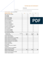 Income Analysis Worksheet