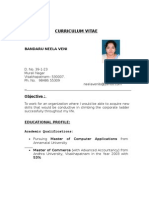 Curriculum Vitae: Bandaru Neela Veni