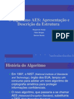 O Algoritmo AES - Apresentação e Descrição Da Estrutura - Slides