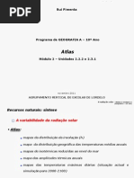 Geografia A 10º (Radiação Solar-Recursos Hídricos (Atlas) ) (RP)