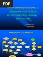 02-PL17 Criterios para El Plan de Mecanizacion A 2000 TPD Mina Animon-PERU