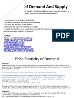 Elasticity of Demand and Supply: Objectives