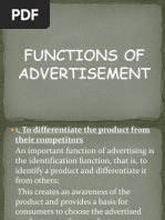 Functions of Advertising