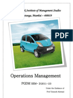 Operational Management Stratergies of Tata Nano