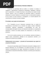 Concepcion Del Proceso Formativo