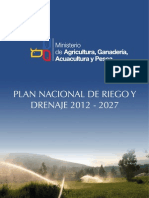 (Libro) Plan Nacional de Riego y Drenaje