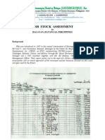 Fish Stock AssessmentinBalayanBatangas