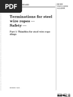 BS en 13411-1 (2002+A1 2008) Terminations For Steel Wire Ropes. Safety. Thimbles For Steel Wire Rope Slings