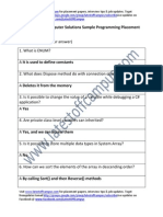 Infinite Computer Solutions Sample Programming Placement Paper Level1