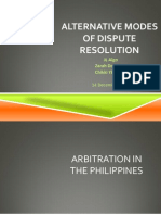 Alternative Modes of Dispute Settlement in The Philippines