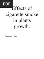 Effects of Cigarette Smoke in Plants Growth