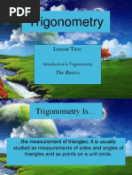 Trigonometry: Lesson Two: Introduction To Trigonometry