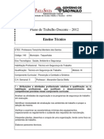 PTD PREVENÇÃO E COMBATE A SINISTROS 2012 Corrigido