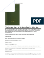 ..Dee, John - The Private Diary of Dr. John Dee