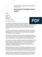 Letter of Recommendation Sample 1