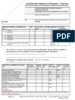 Teachanywhere Reference Request