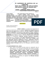 Caso Penal. Exp. 1698-2009 Difamacion y Calumnia