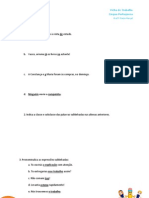 Revisões - 6º Ano (Análise Sintática e Morfológica) 2